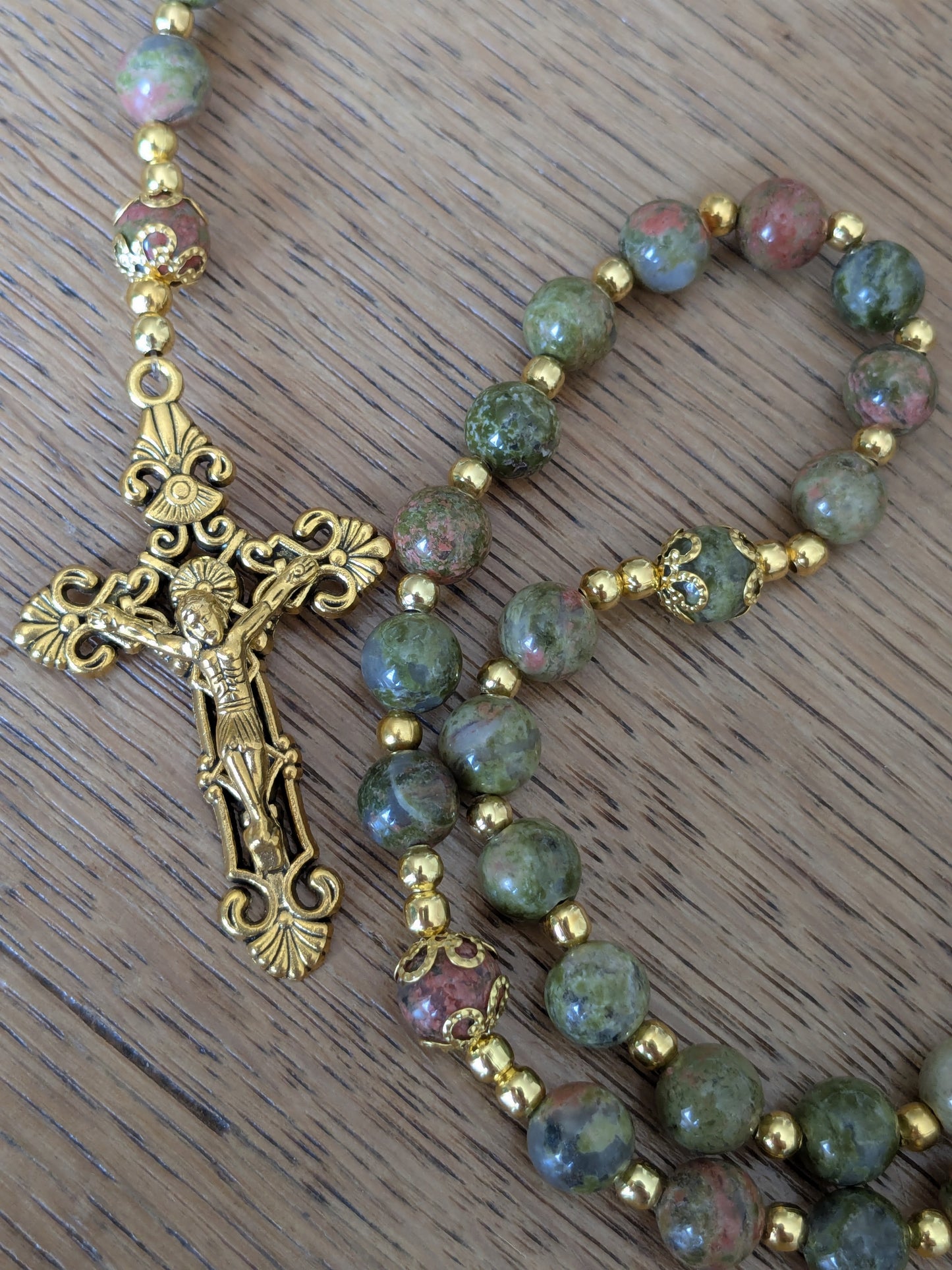 Grand Chapelet Catholique en Unakite