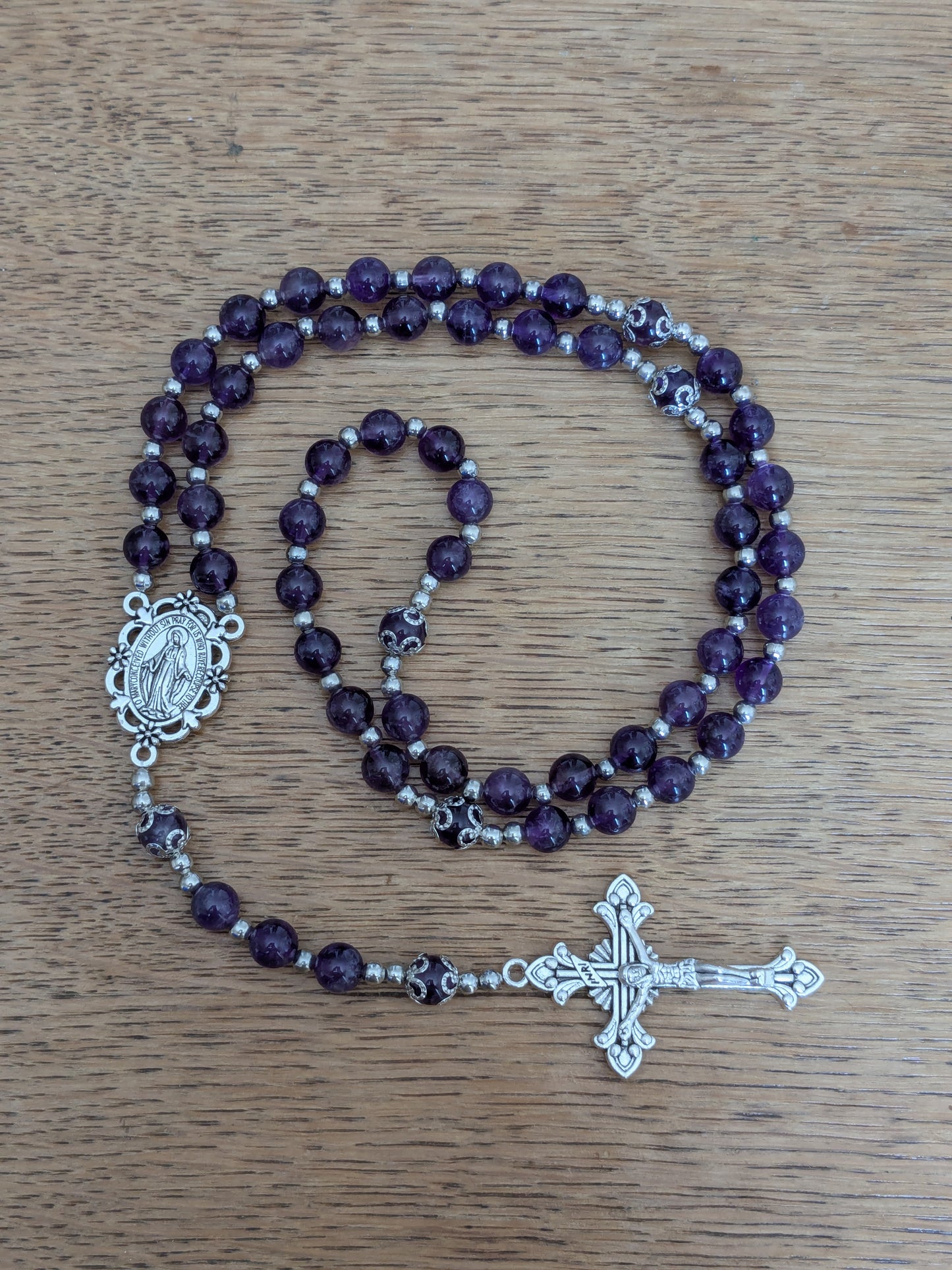 Grand Chapelet Catholique en Améthyste