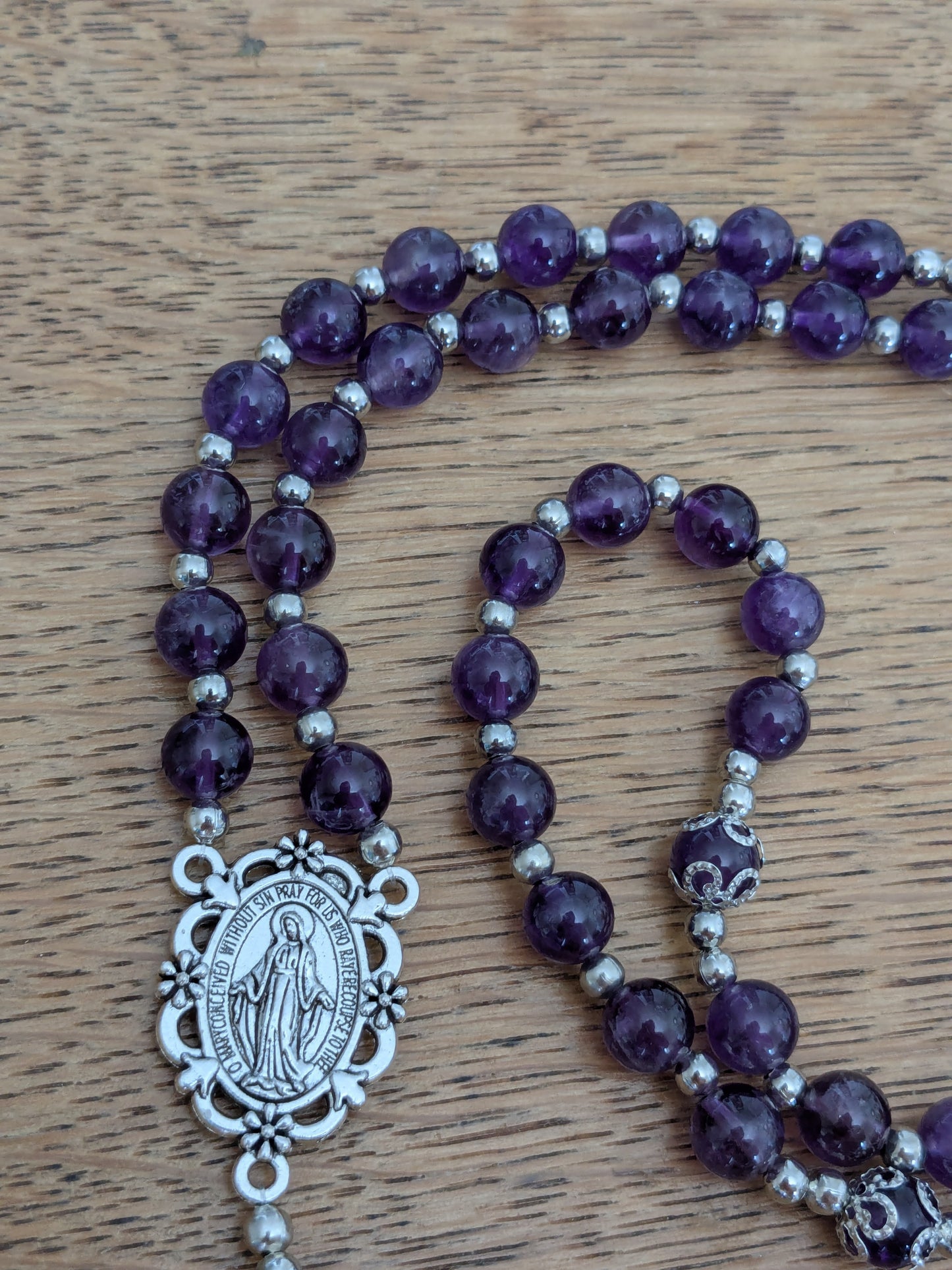 Grand Chapelet Catholique en Améthyste