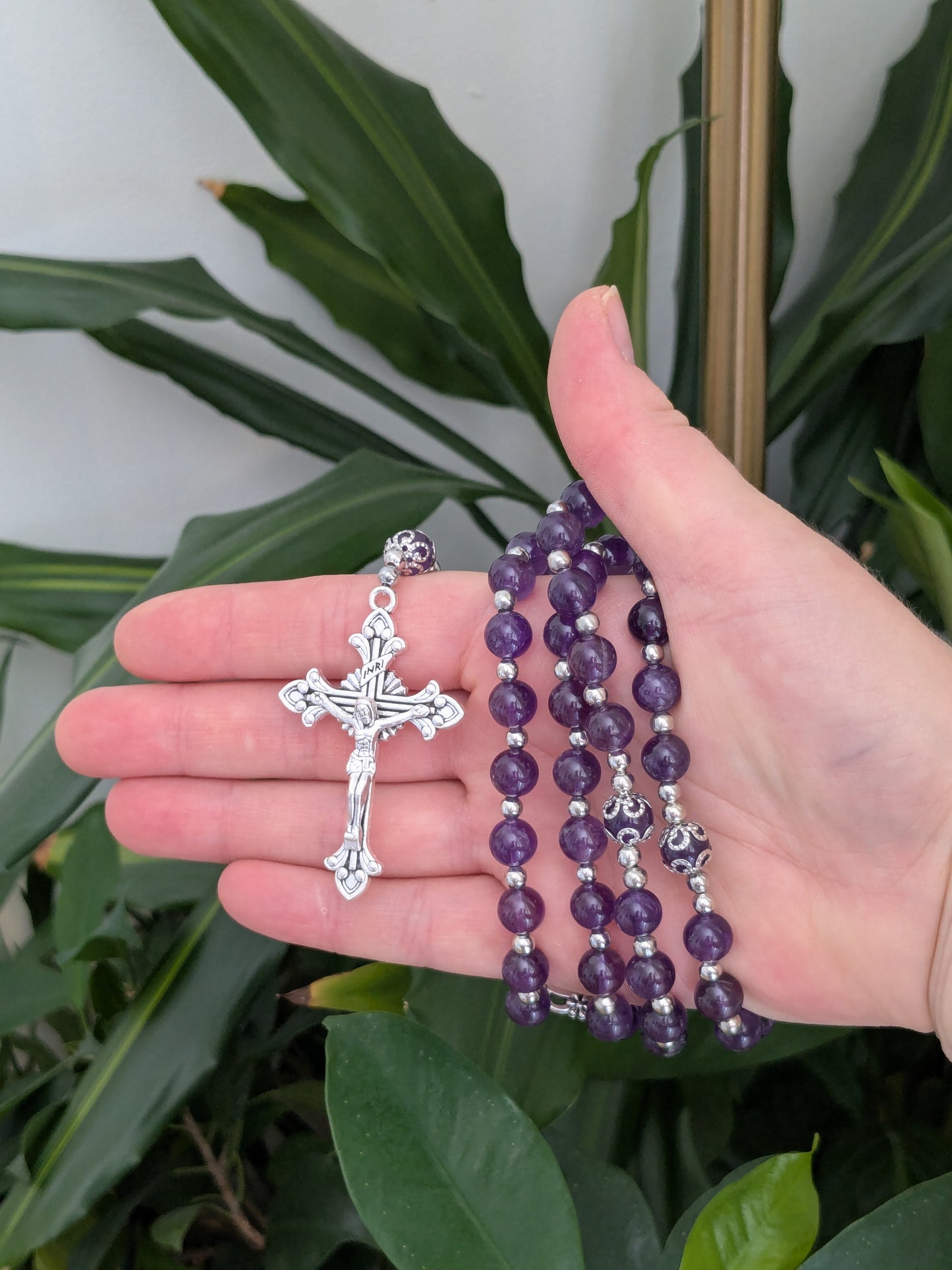 Grand Chapelet Catholique en Améthyste
