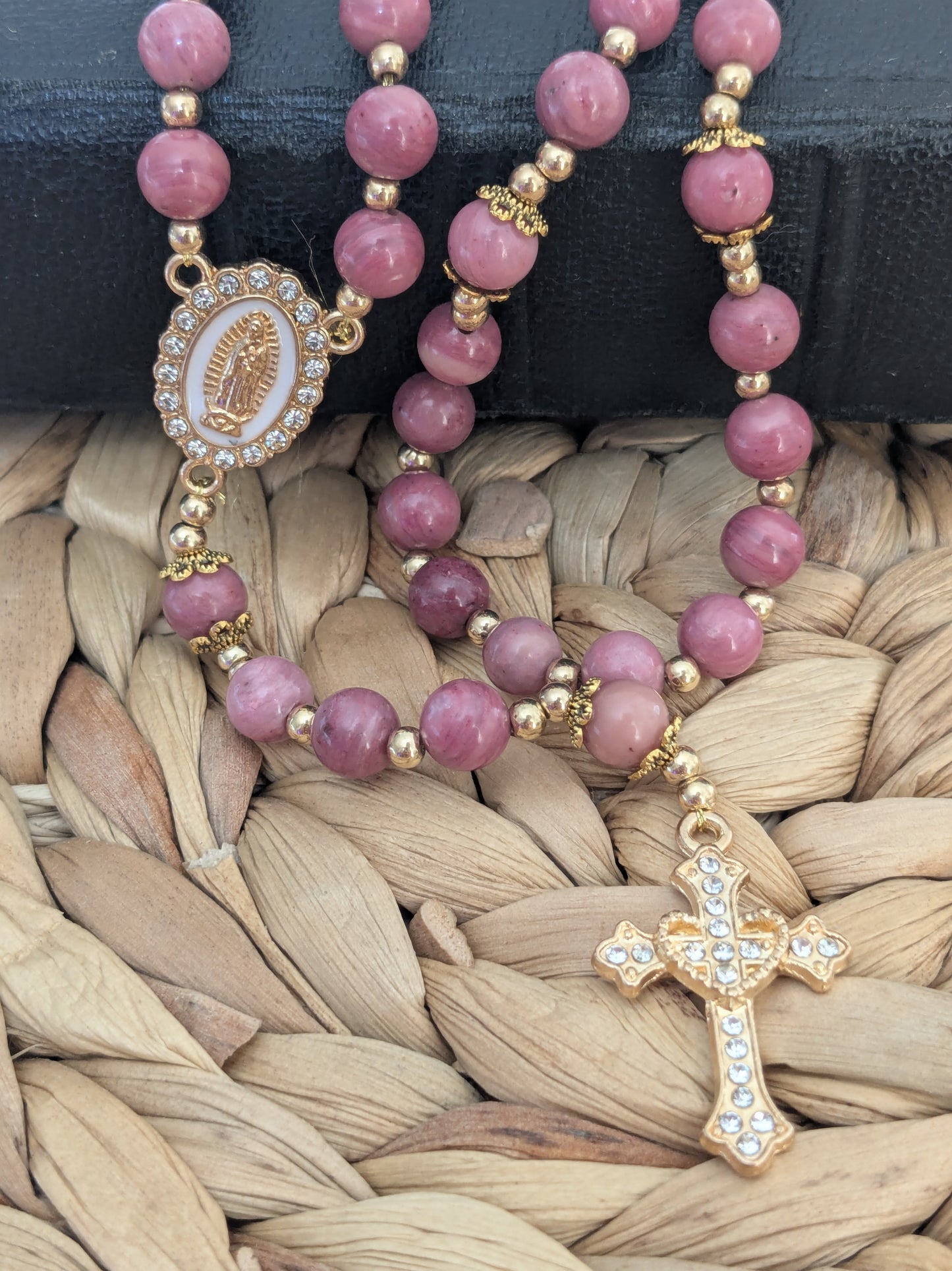 Petit chapelet en Rhodonite