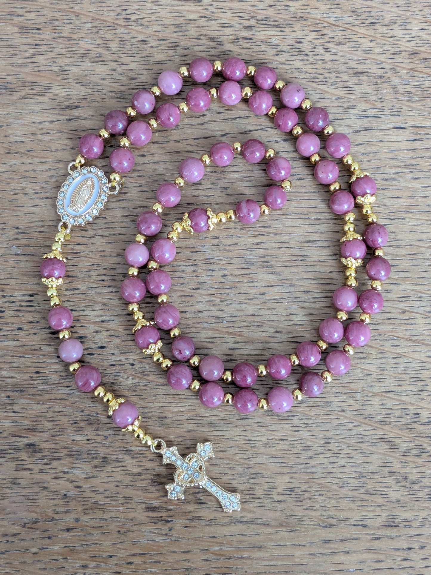 Petit chapelet en Rhodonite