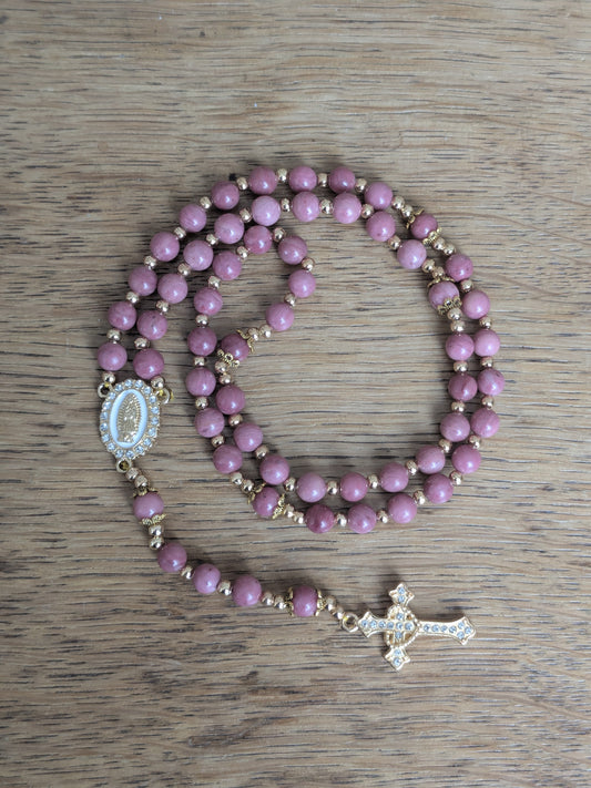 Petit chapelet en Rhodonite