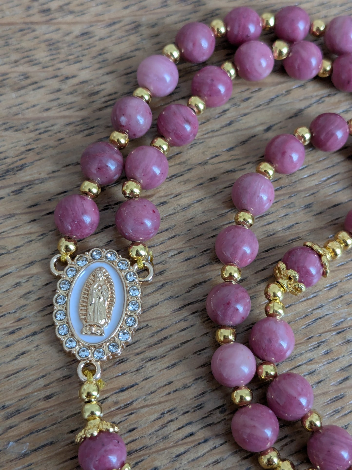 Petit chapelet en Rhodonite