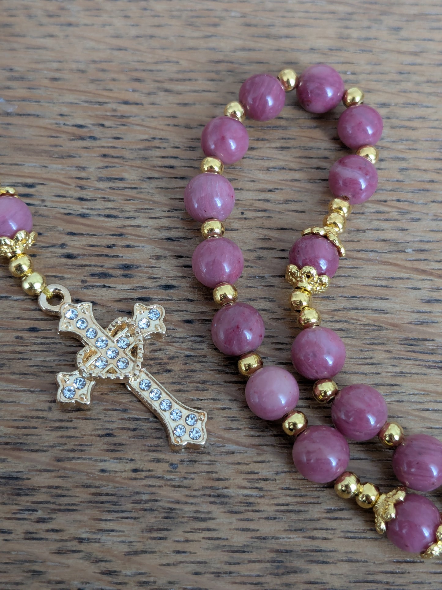 Petit chapelet en Rhodonite