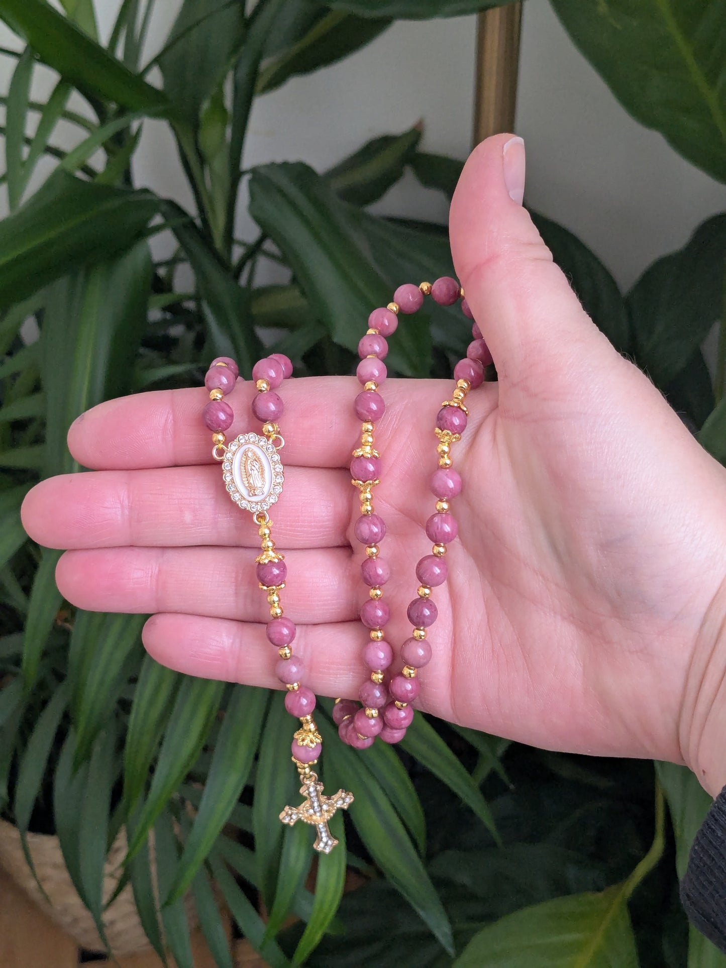 Petit chapelet en Rhodonite