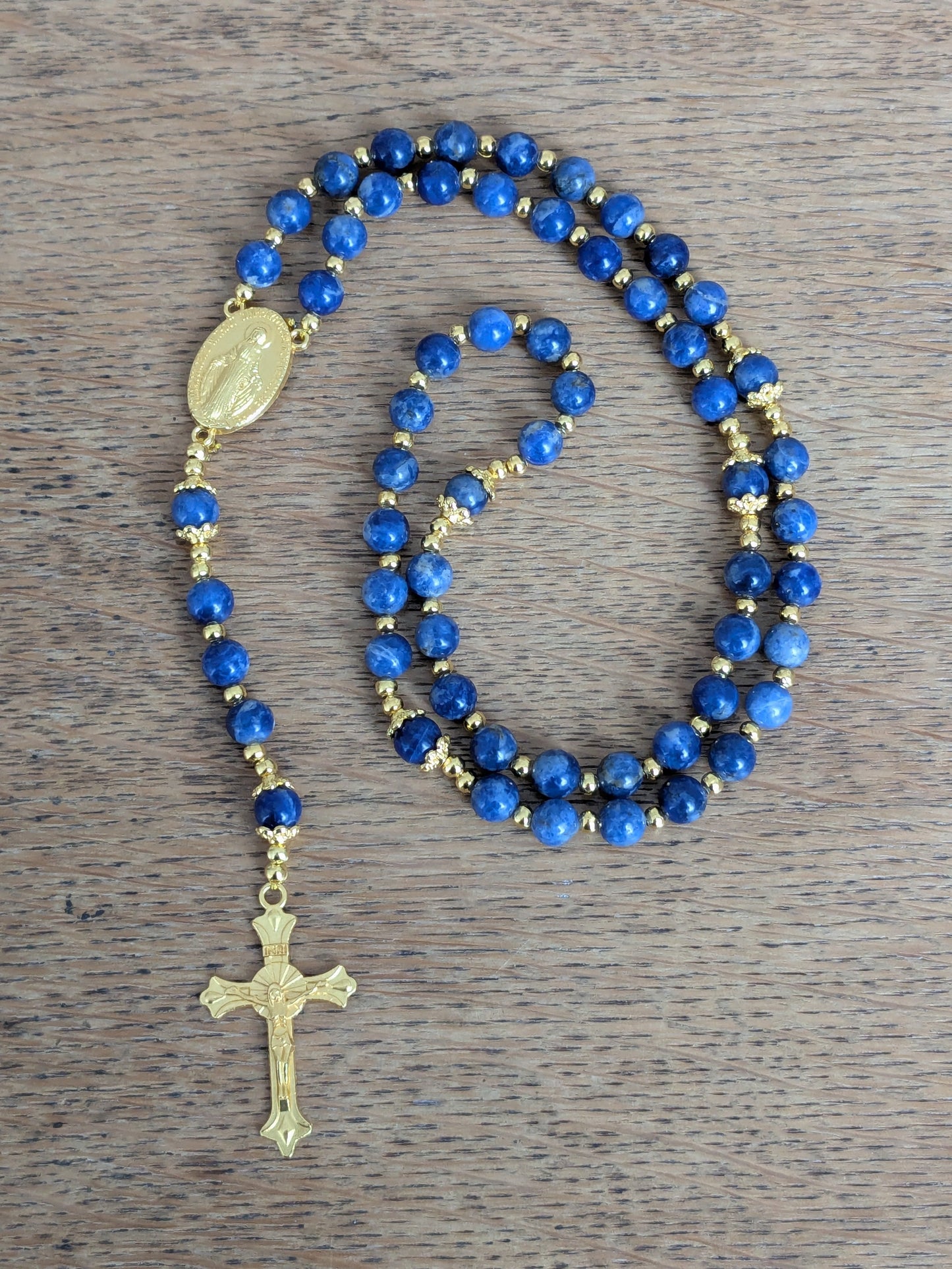 Petit chapelet en Sodalite