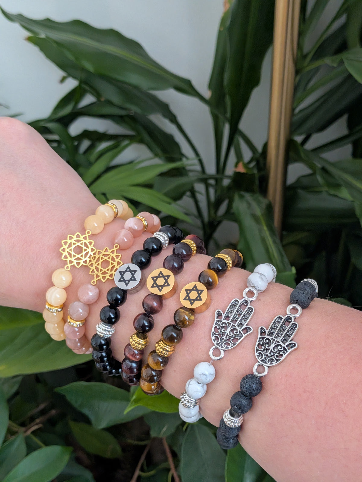 Bracelet Juif en Pierre de Lave