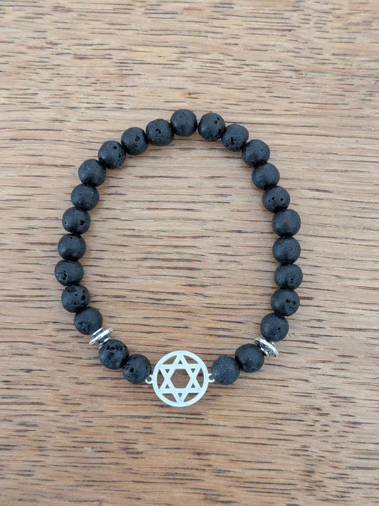 Bracelet Juif en Pierre de Lave