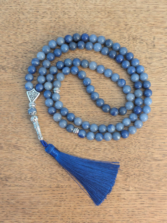 Grand Misbaha en aventurine bleue