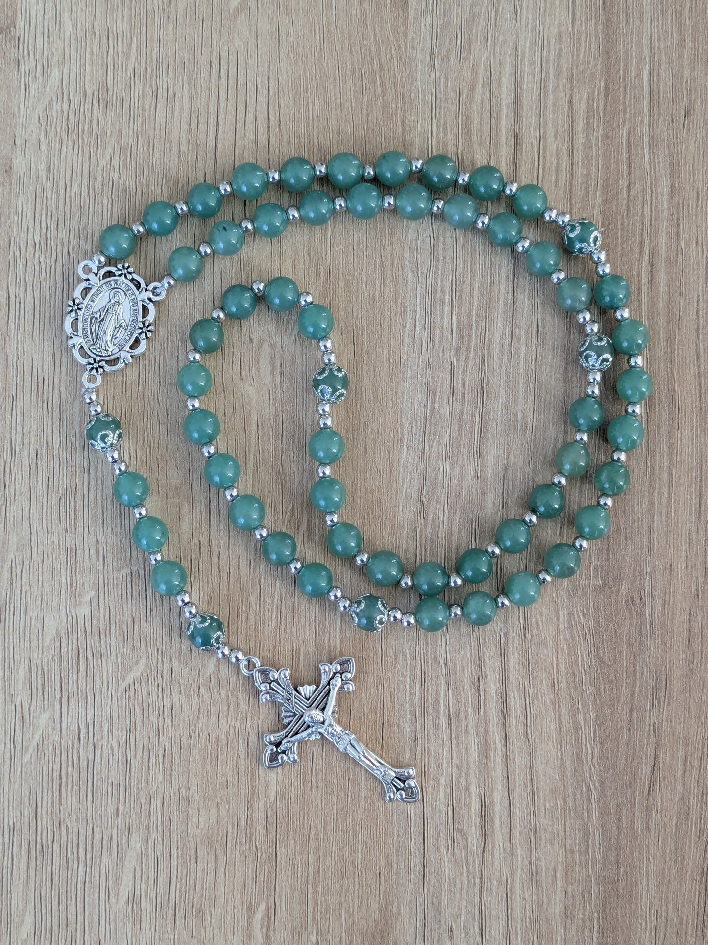 Grand chapelet en Aventurine verte