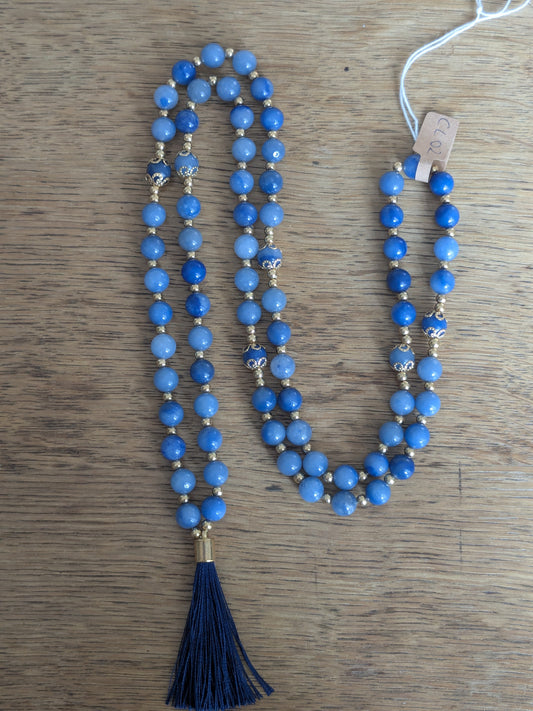 Sautoir en Aventurine bleue