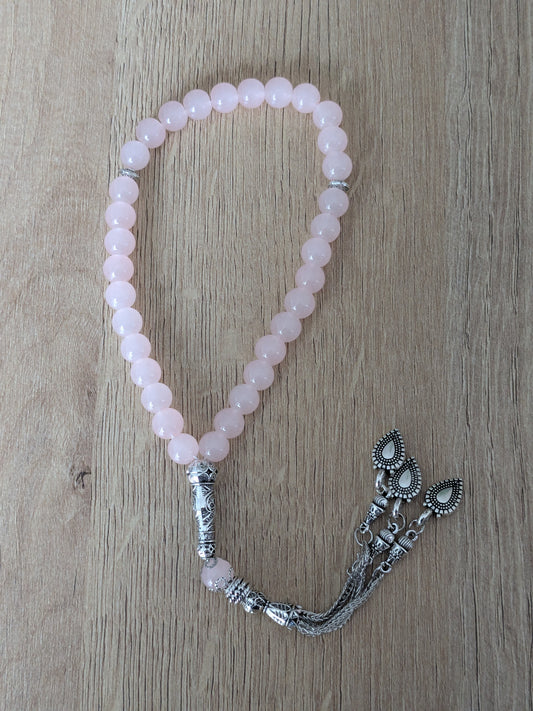 Petit misbaha en verre rose