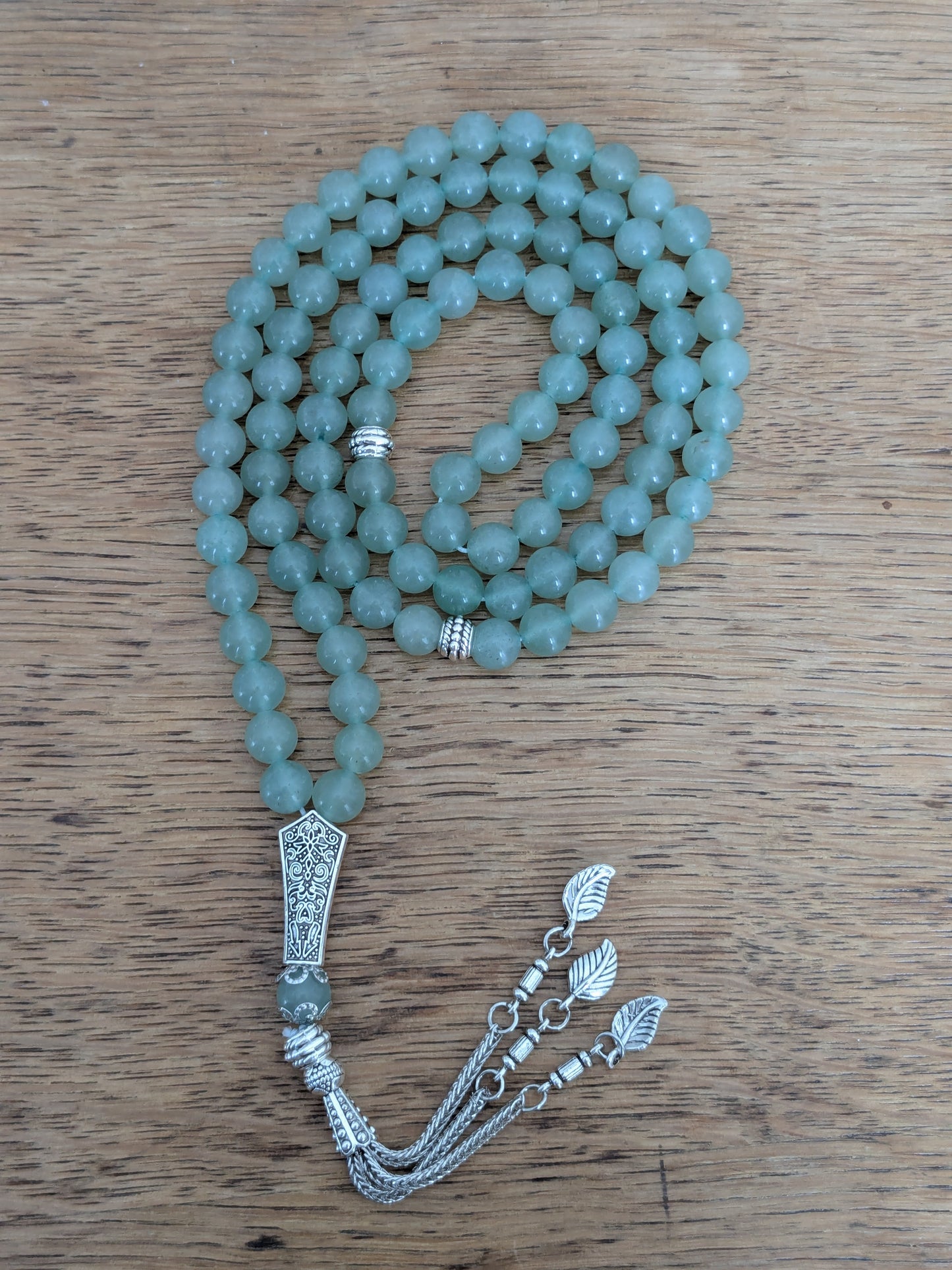 Grand tasbih en Aventurine verte