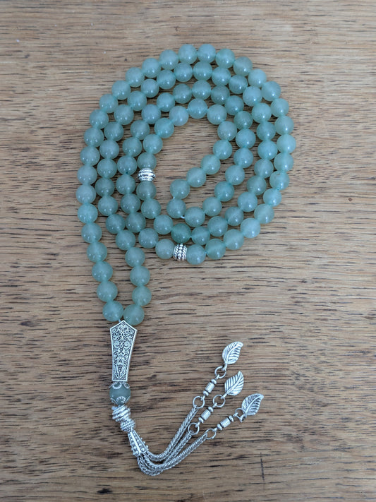 Grand tasbih en Aventurine verte