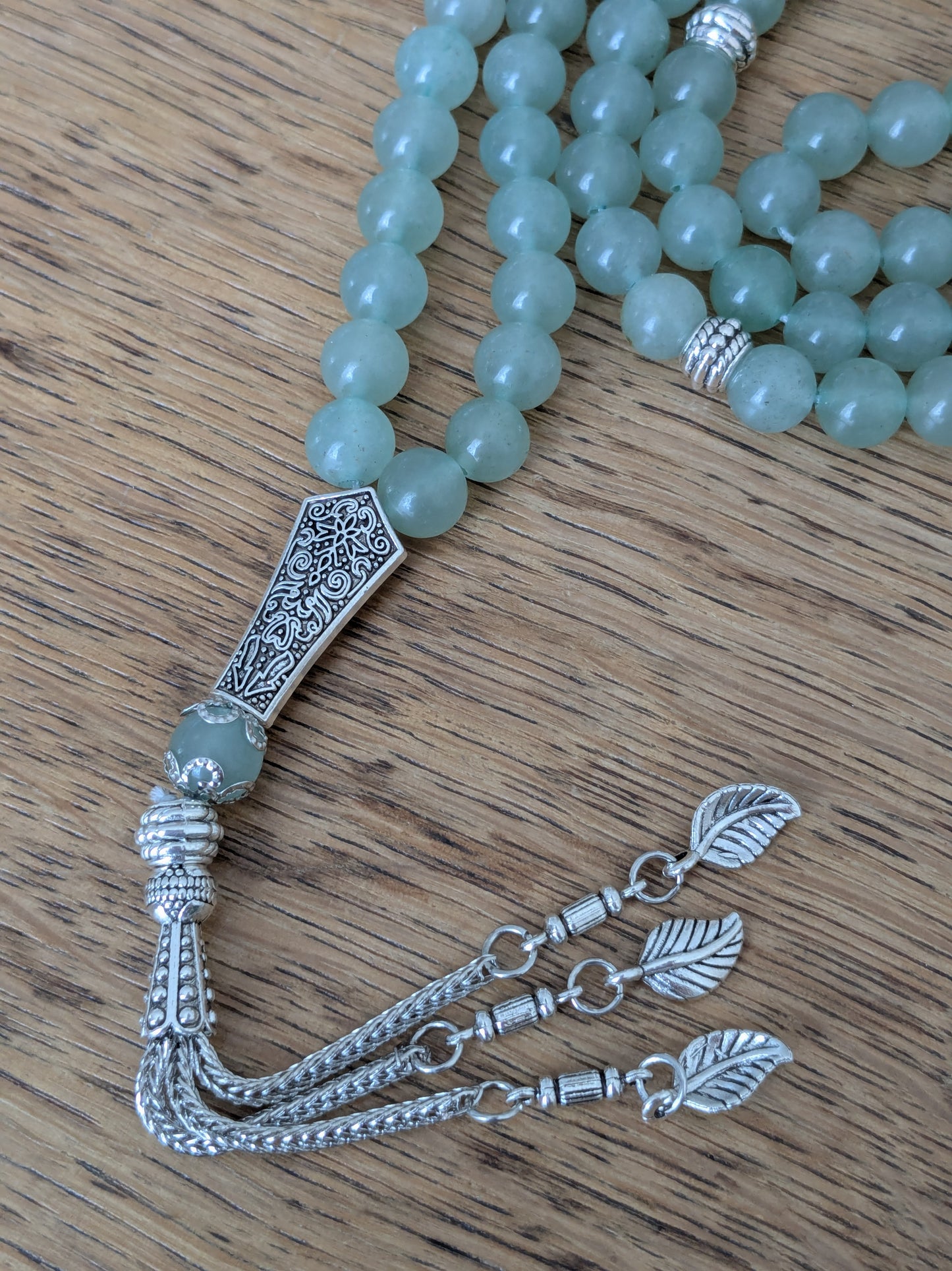 Grand tasbih en Aventurine verte