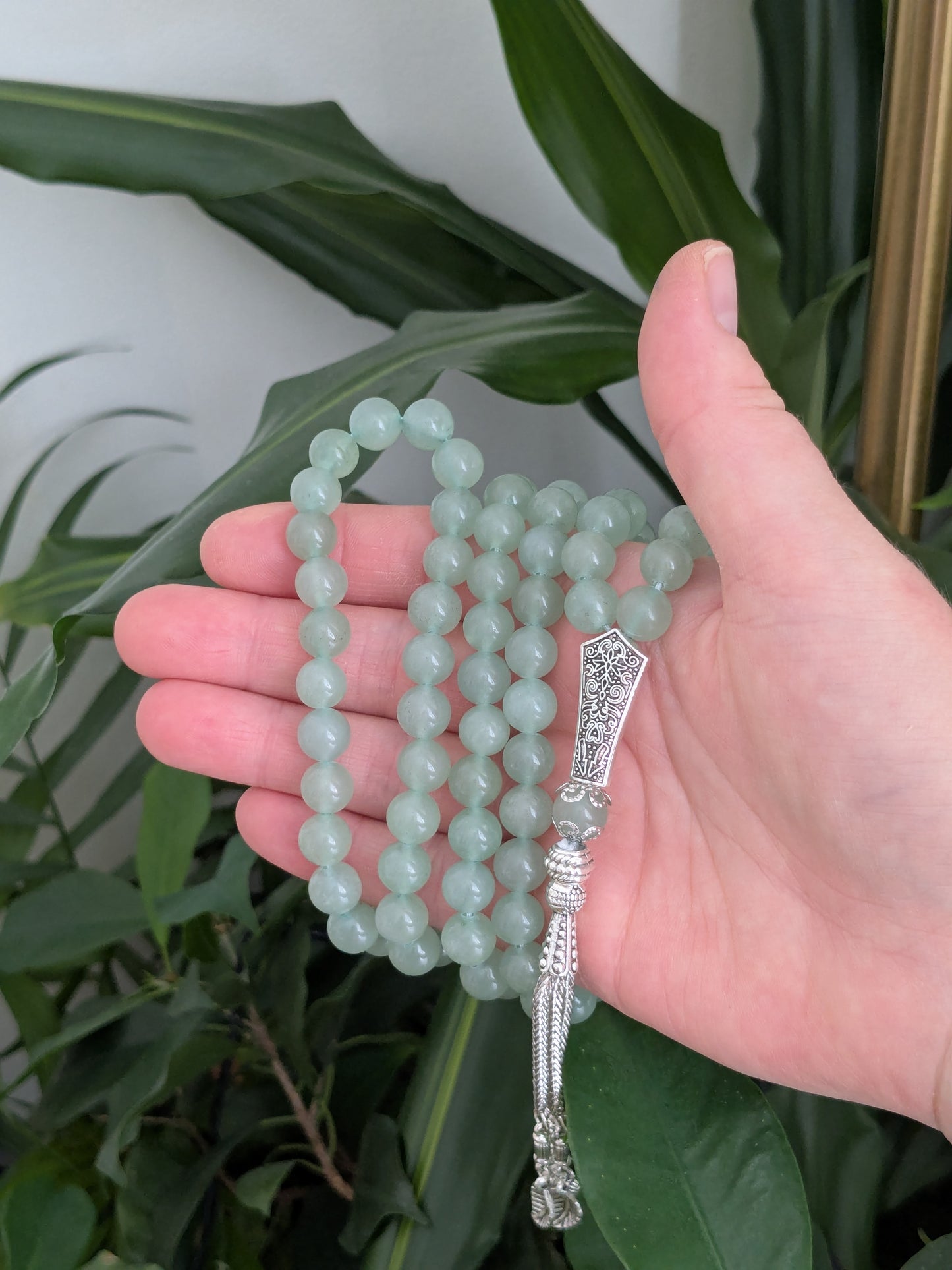 Grand tasbih en Aventurine verte
