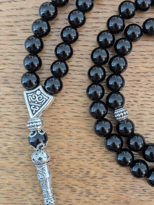 Grand misbaha en Obsidienne noire