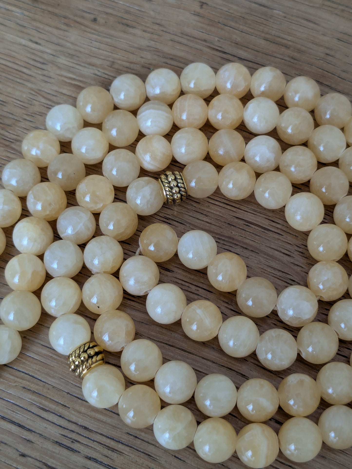Grand tasbih en Calcite Orange