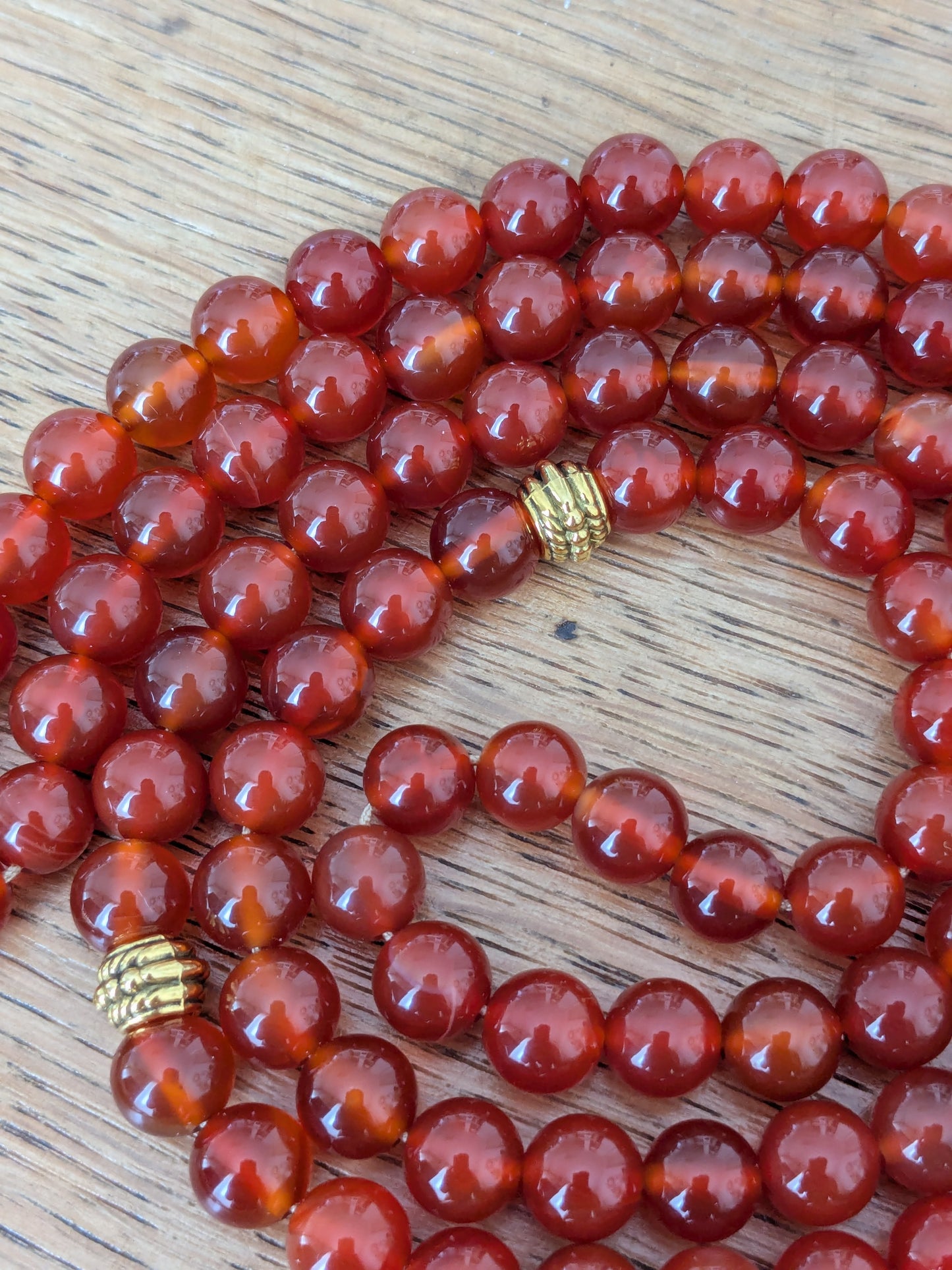 Grand tasbih en Cornaline rouge