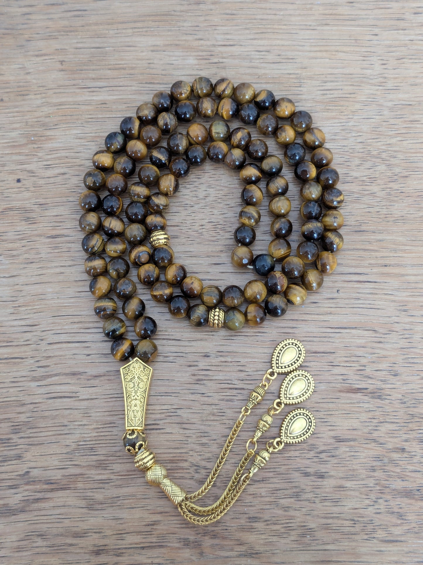 Grand tasbih en Oeil de tigre