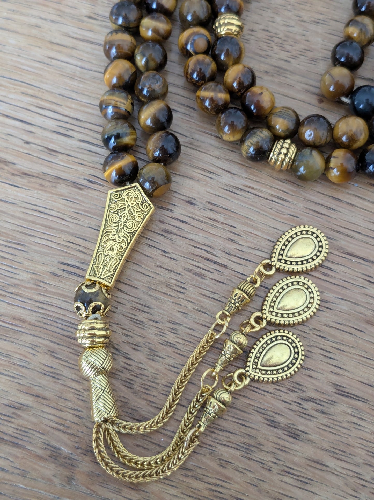 Grand tasbih en Oeil de tigre