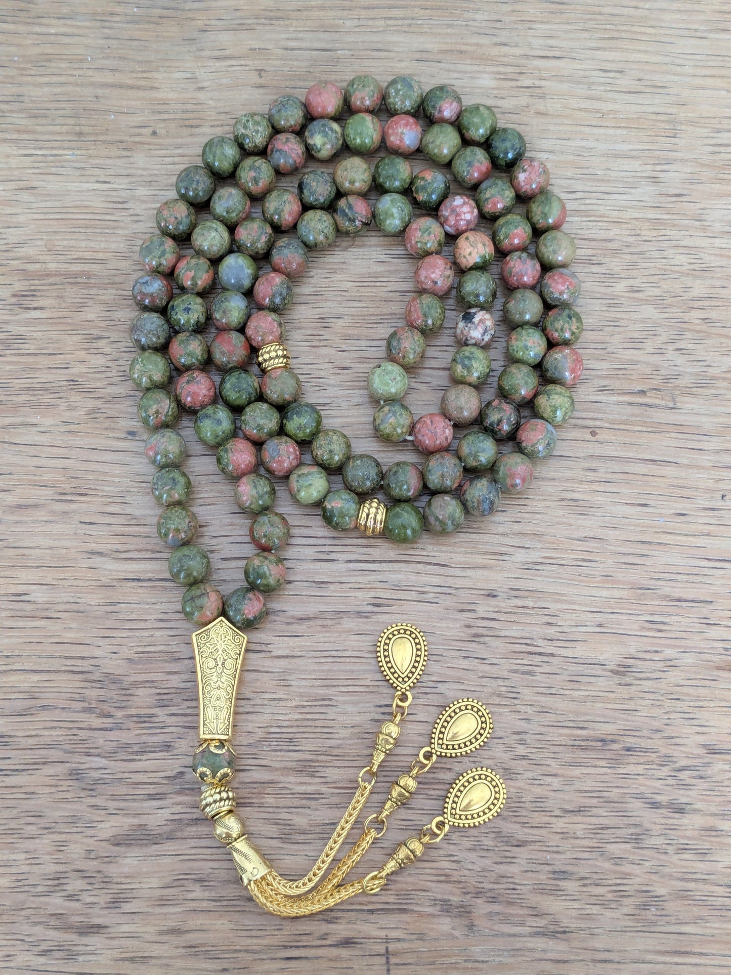 Grand tasbih en Unakite