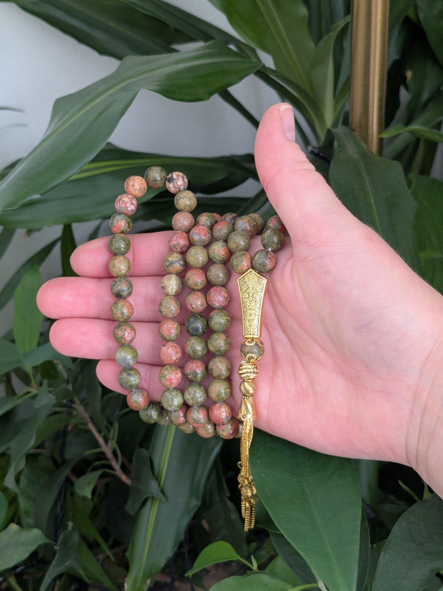 Grand tasbih en Unakite