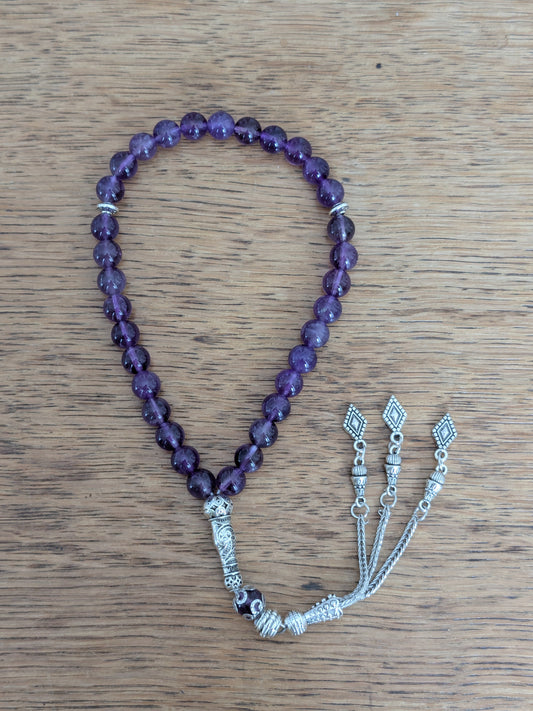 Petit tasbih en Améthyse