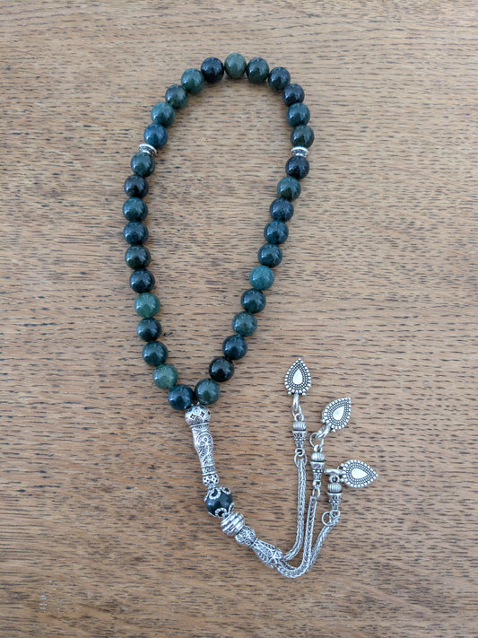 Petit misbaha en Agate Mousse