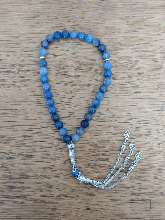 Petit tasbih en Aventurine bleue