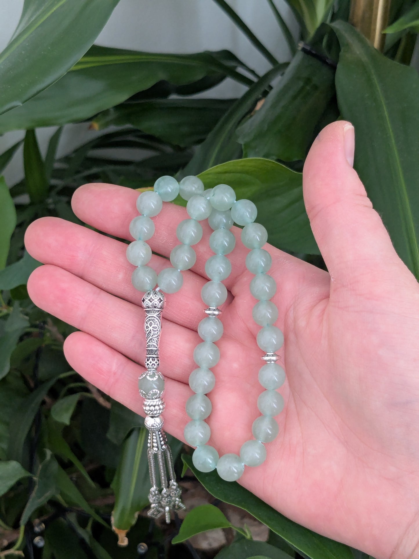 Petit tasbih en Aventurine verte