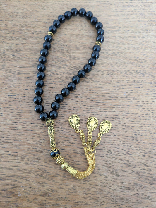 Petit misbaha Obsidienne noire