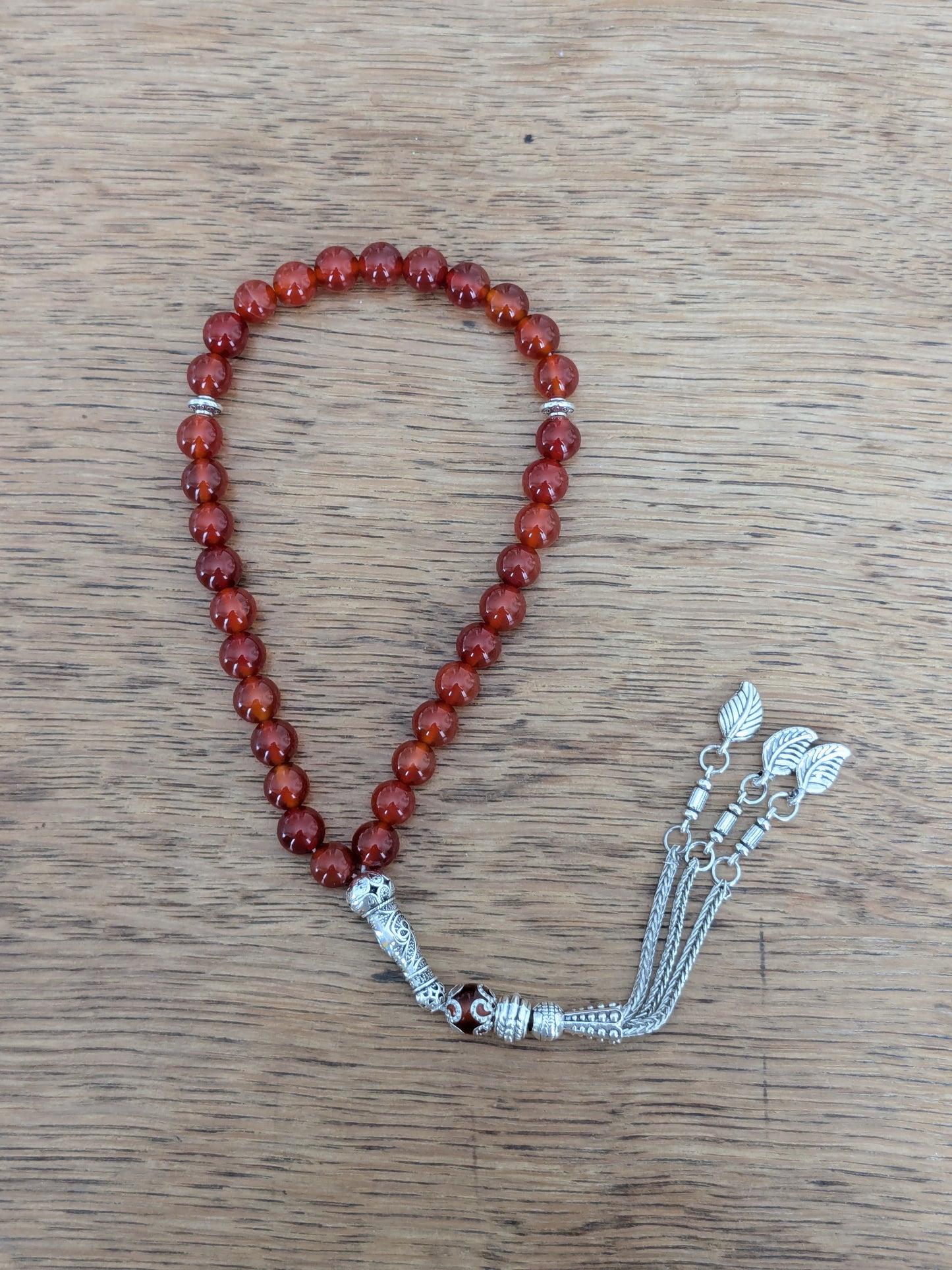 Petit tasbih en Cornaline rouge