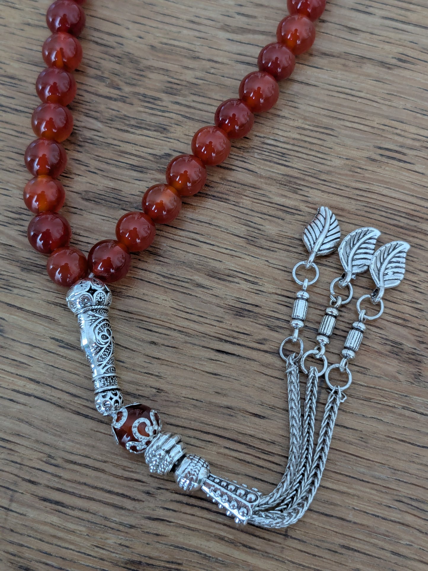 Petit tasbih en Cornaline rouge