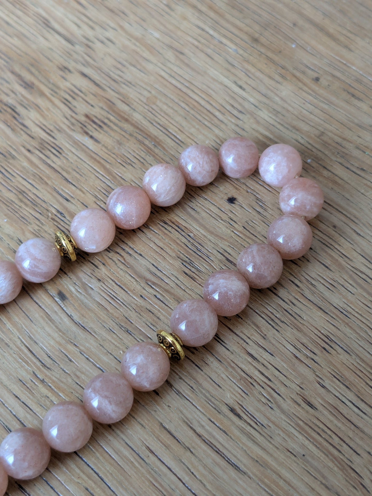 Petit tasbih en Pierre de lune orange