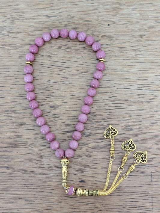 Petit tasbih en Rhodonite