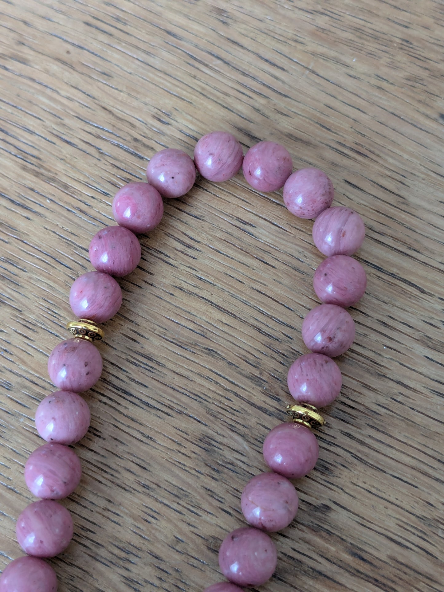 Petit tasbih en Rhodonite