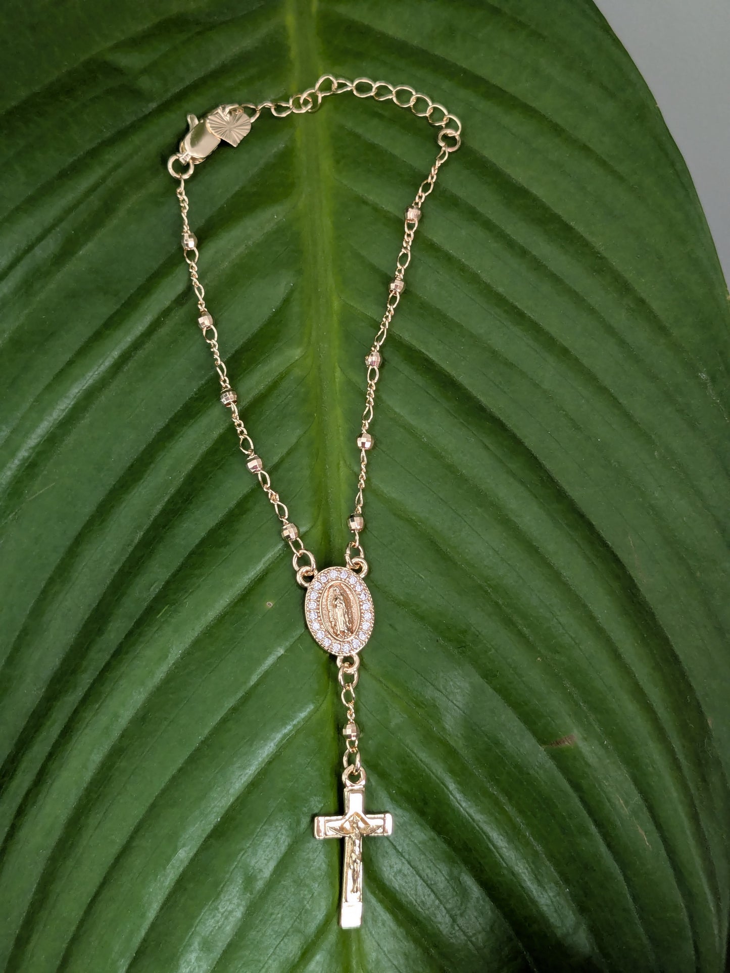 Bracelet Catholique Vierge Marie strass