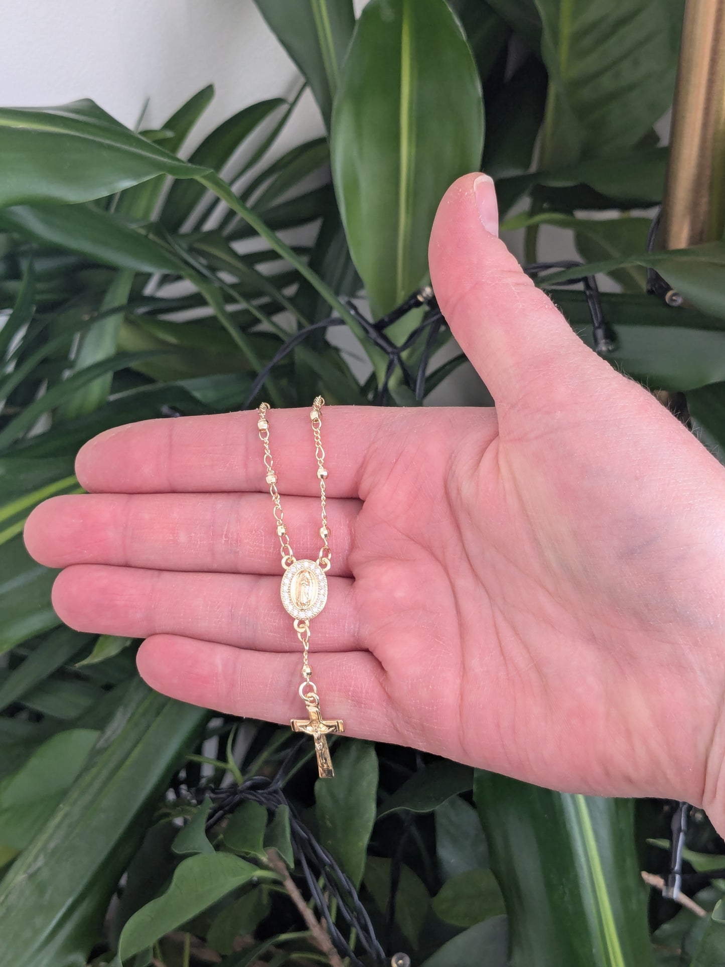 Bracelet Catholique Vierge Marie strass