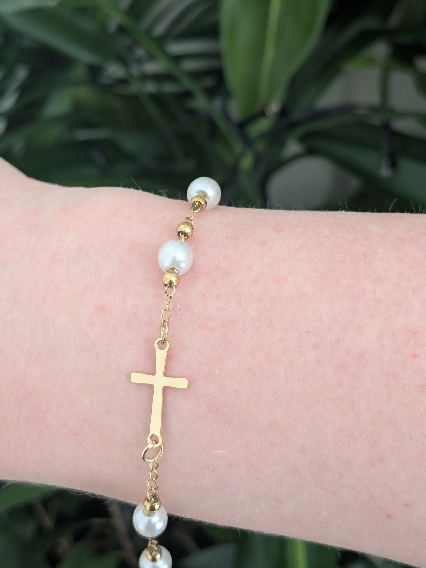 Bracelet Catholique Saint-Benoît perle