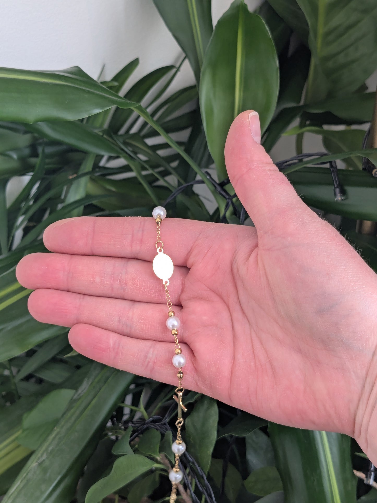 Bracelet Catholique Saint-Benoît perle